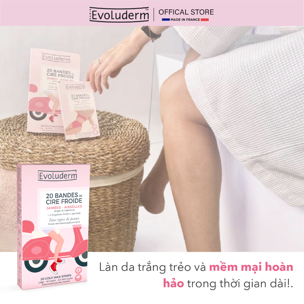 Ảnh Tẩy lông Evoluderm dạng miếng dành cho chân tay 20 Miếng 3