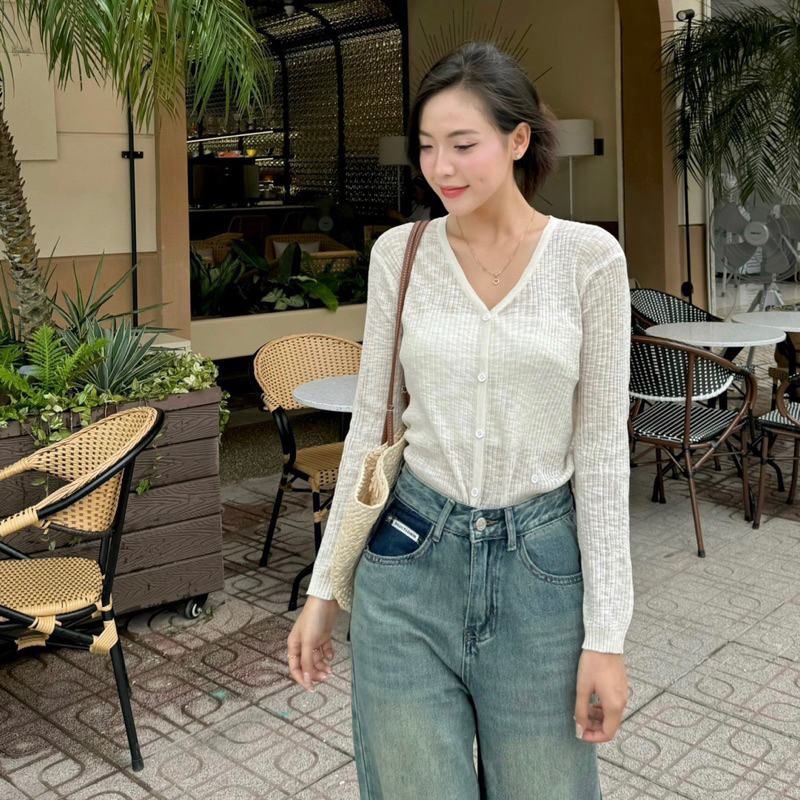 [RÁCH STORE] Áo Cardigan - 1858 - Dệt Kim Mỏng | Shopee Việt Nam