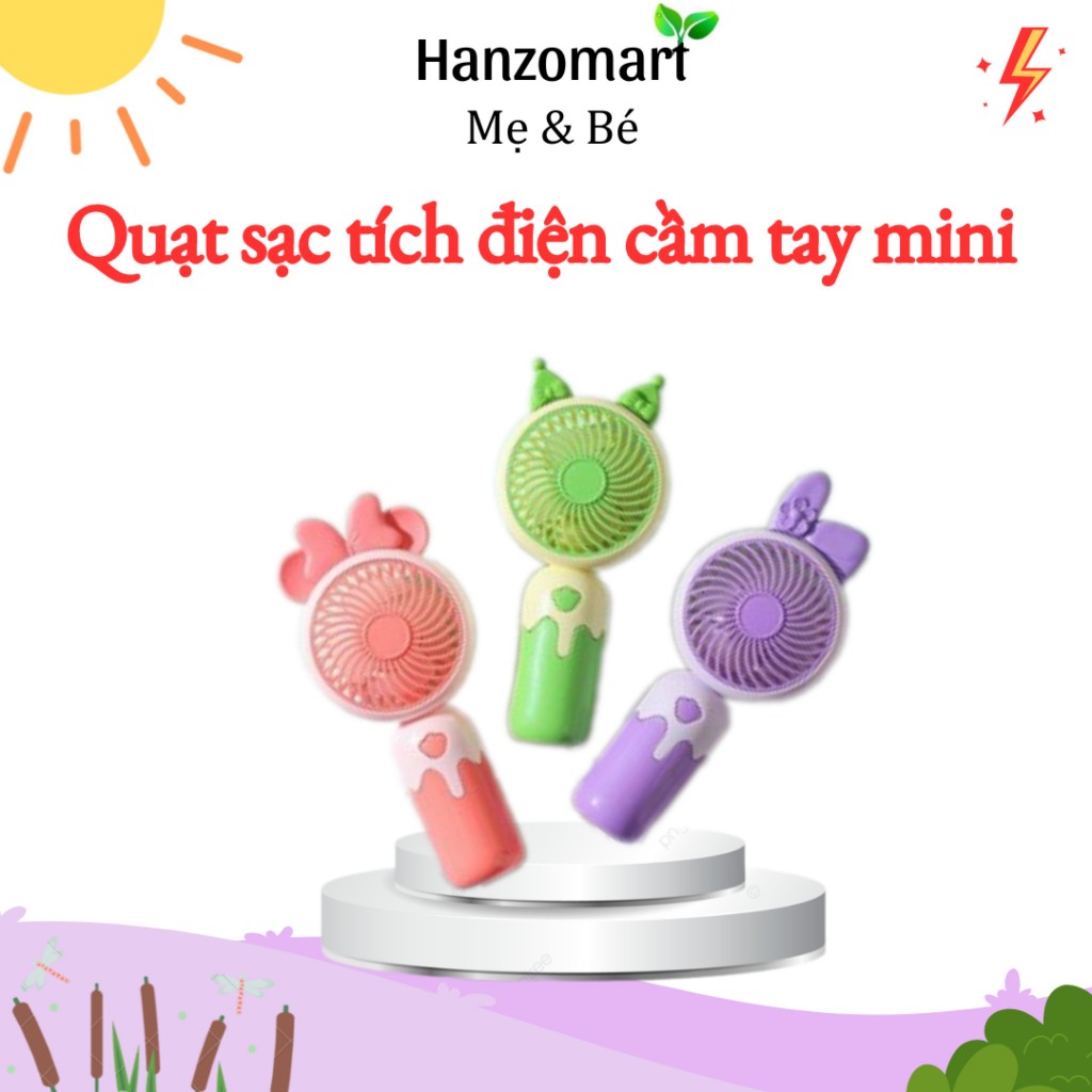 Quạt sạc điện cầm tay mini - hanzomart