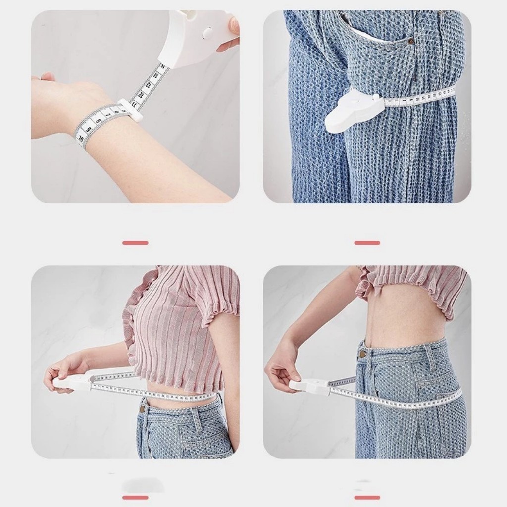 Ảnh Thước Dây - Taky, Đo Vòng Bụng, Bắp Tay, Eo 3 Vòng Kiểm Tra Sức Khỏe 1.5m - Với Nút Bấm Tự Rút Sau Khi Dùng. 5940-5945 3