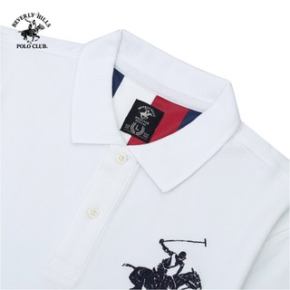 Áo polo Ngắn tay Nam Regular Fit Beverly Hills Polo Club Trắng Trơn - PMRSS24TL008