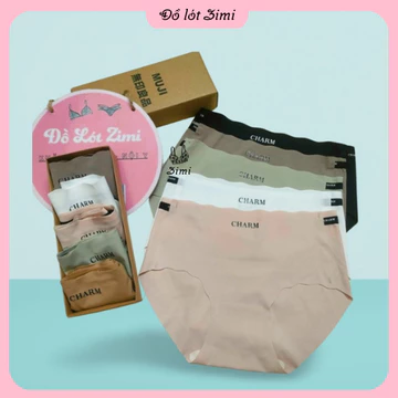 Hộp 5 quần lót su charm ( Loại 1, chuẩn chất su), Quần lót charm chất su không lộ viền