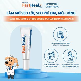 Gel mờ sẹo Fasthealz Scar 12g - Hỗ trợ làm mờ sẹo lồi, sẹo bỏng, sẹo sau mổ cho mẹ và bé