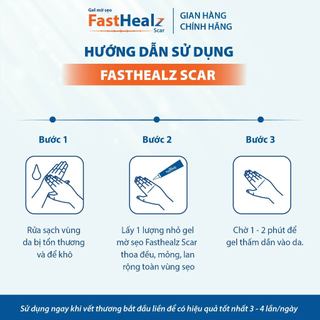 Gel mờ sẹo Fasthealz Scar 12g - Hỗ trợ làm mờ sẹo lồi, sẹo bỏng, sẹo sau mổ cho mẹ và bé