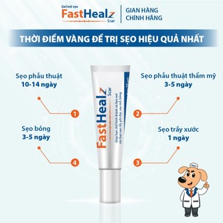 Gel mờ sẹo Fasthealz Scar 12g - Hỗ trợ làm mờ sẹo lồi, sẹo bỏng, sẹo sau mổ cho mẹ và bé
