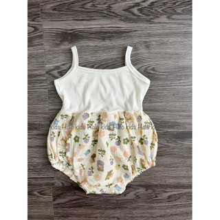 Body 2 dây phối màu xinh xắn  chất liệu Xô muslin cho bé gái