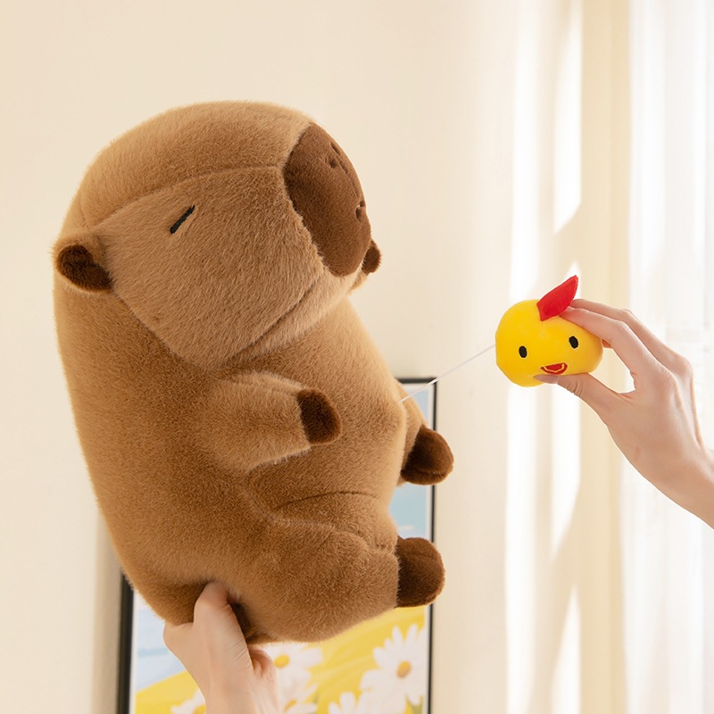 Gấu Bông Capybara Bộ Trưởng Ngoại Giao Có Động Cơ Rút Chậm Thú Bông Hàng Nhập Khẩu G142