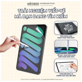 [Paperlike Plus] Dán màn hình iPad Paperlike by MèoBer chuyên dụng, viết vẽ như trên giấy, chống chói, vân tay cho iPad