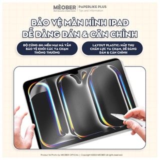 [Paperlike Plus] Dán màn hình iPad Paperlike by MèoBer chuyên dụng, viết vẽ như trên giấy, chống chói, vân tay cho iPad