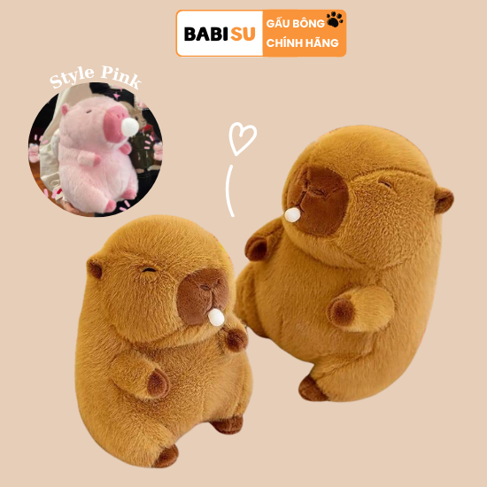 Capybara Bong Bóng Gấu Bông Capybara Thổi Bong Bóng Đáng Yêu Capybara Thổi Bóng Chất Liệu Vải Lông Miniso Cao Cấp