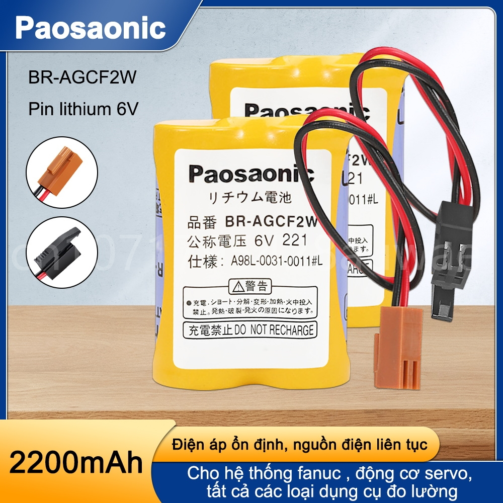 Pin FANUC Panasonic BR-AGCF2W 6V A98L-0031-0011 6V Lithium | Shopee ...