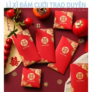 Bao Lì Xì Đỏ Đám Cưới Hỏi Phong Cách Sang Trọng, Quà Tặng Dễ Thương May Mắn, Lì Xì TẾT Mừng Năm Mới