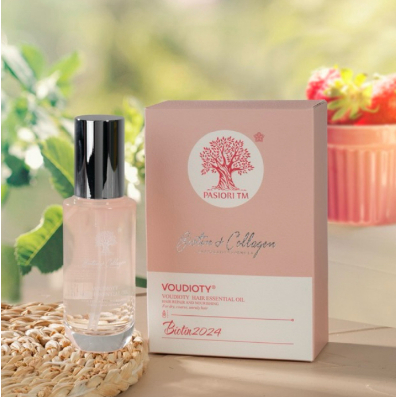 Tinh Dầu Dưỡng Tóc Biotin Collagen Voudioty Tinh Chất Hoa Hồng Giúp Tóc Chắc Khỏe, Bóng Mượt