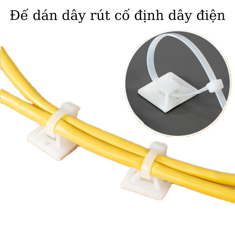 Đế dán dây rút cố định dây điện size 20-30mm - màu trắng | Shopee Việt Nam