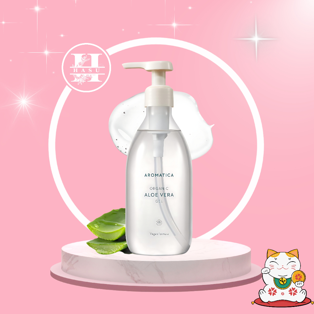 Gel Nha Đam Làm Dịu Da Dưỡng Ẩm Mặt Và Toàn Thân Aromatica Organic Aloe Vera Gel - HasuShop