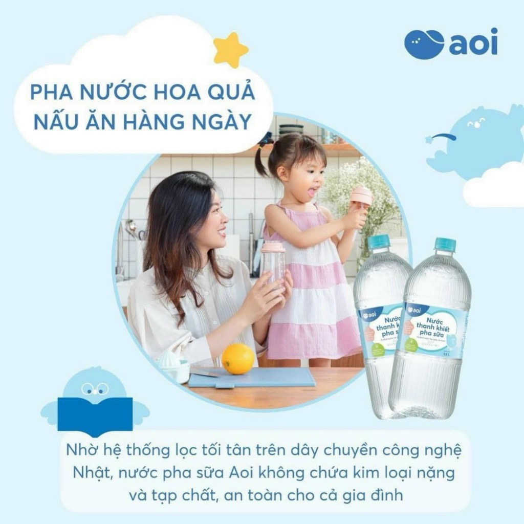 Nước pha sữa Aoi giữ trọn vẹn dưỡng chất, dung tích 1,5L hanzomart