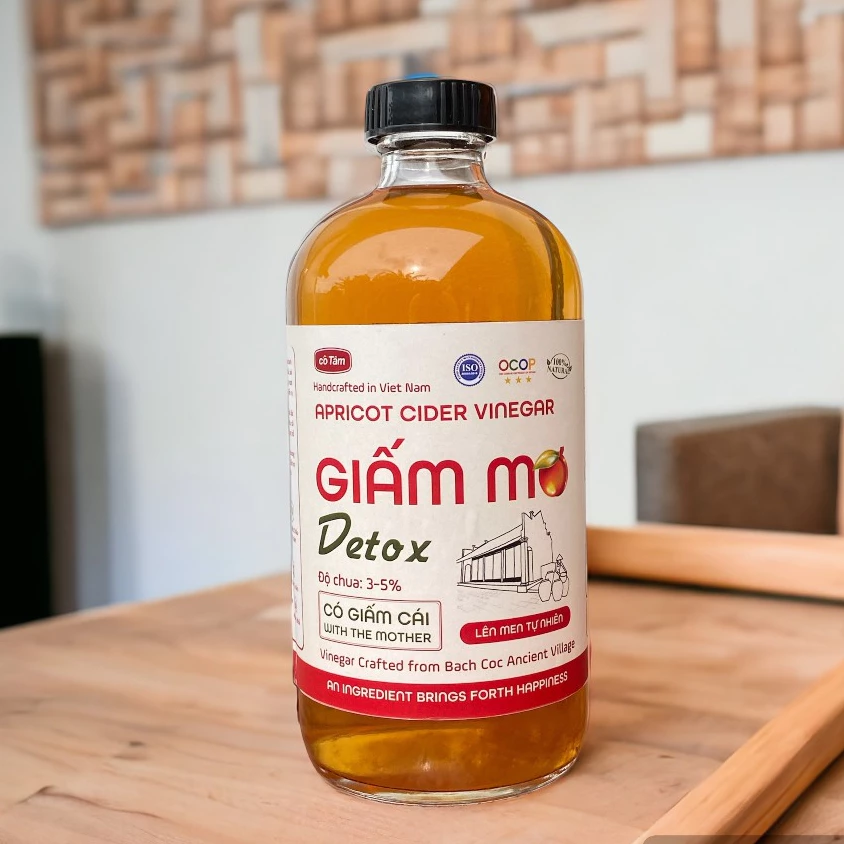 Giấm mơ detox [Có giấm cái] men mồi kobumcha, ĐẸP DÁNG SÁNG DA, ủ chậm lâu năm 500ml