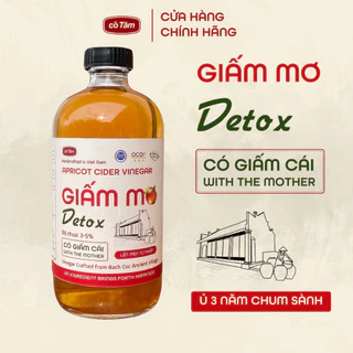 Giấm mơ detox [Có giấm cái] men mồi kobumcha, ĐẸP DÁNG SÁNG DA, ủ chậm lâu năm 500ml