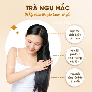 Trà ngũ hắc 30 set mix sẵn, trà thảo mộc 5 vị giúp mọc tóc, hỗ trợ giúp đen tóc, giảm gãy rụng