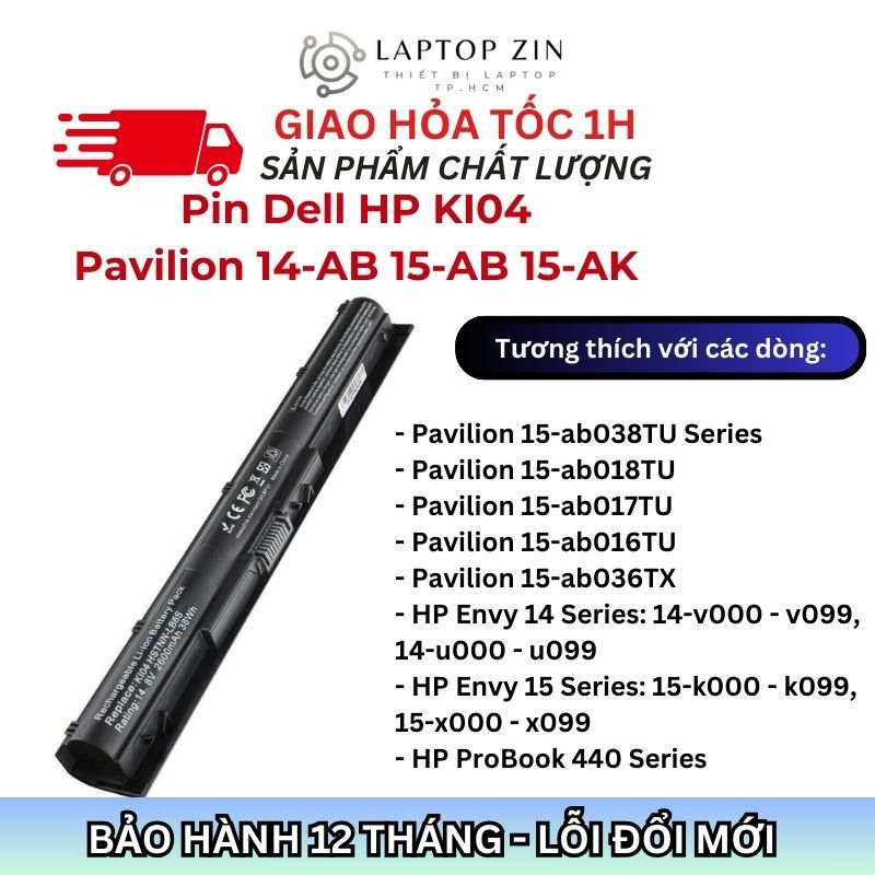 Pin Laptop H.P KI04 K104 Pavilion 14-ab 15-ab seri 17-g000 800010-421 ...