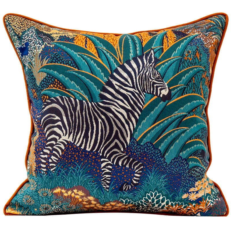 Vỏ Gối Tựa Lưng Sofa Âu Mỹ Dệt Sợi Colorful