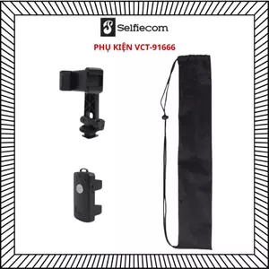 Phụ Kiện Tripod VCT-91666 - Kẹp Điện Thoại, Remote Bluetooth, Túi Đựng Tiện Lợi