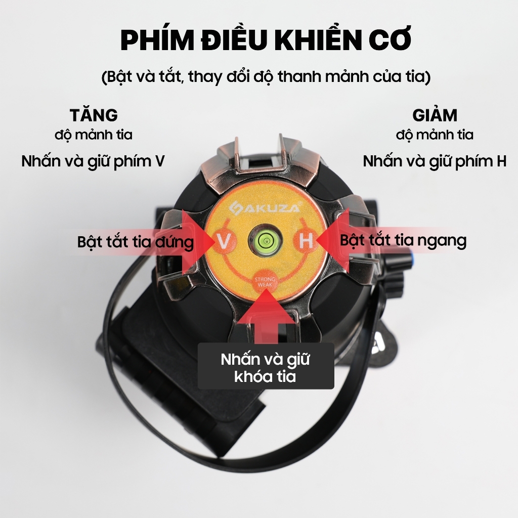 Máy cân bằng laser Akuza AK-488 Spider bóng Led siêu sáng,điều khiển từ xa,motor xoay 360 độ