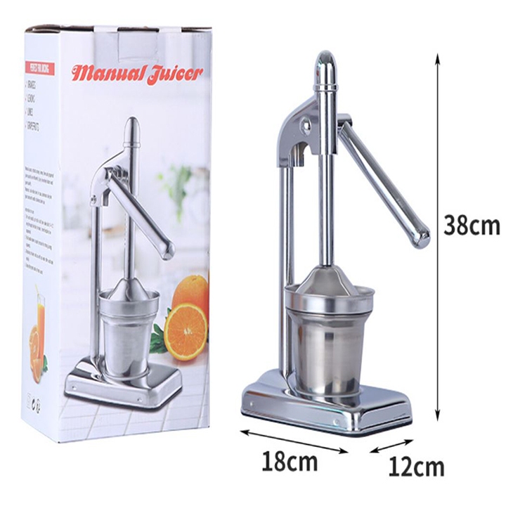 Máy ép cam inox, máy vắt cam bằng tay ép nhẹ kiệt nước, chuyên dùng kinh doanh