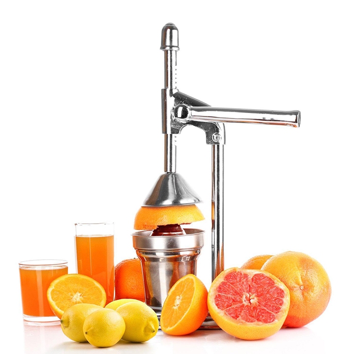 Máy ép cam inox, máy vắt cam bằng tay ép nhẹ kiệt nước, chuyên dùng kinh doanh