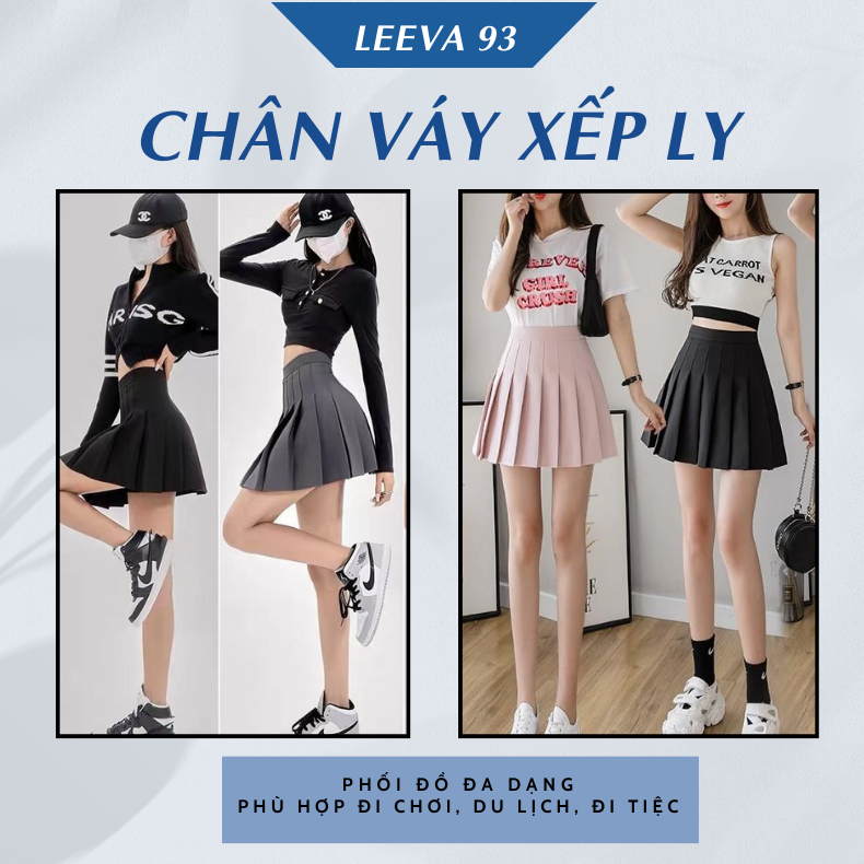 Chân váy xếp ly chân váy teninis dáng cạp cao có quần bảo hộ hottrend nữ tính lên form tôn dáng F001