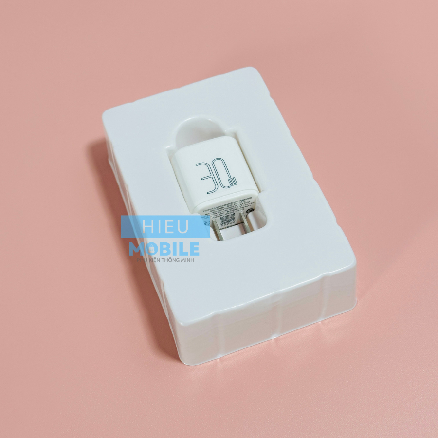 Bộ củ, cáp sạc Pisen Quick C175 30W siêu nhỏ gọn 1 cổng C, chuẩn PD 3.0, GaN