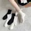 Tất nữ bèo nhún cổ cao phong cách vintage Hàn Quốc vớ nữ cổ cao nhiều màu đáng yêu cute ABICA TD060