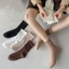 Tất nữ bèo nhún cổ cao phong cách vintage Hàn Quốc vớ nữ cổ cao nhiều màu đáng yêu cute ABICA TD060
