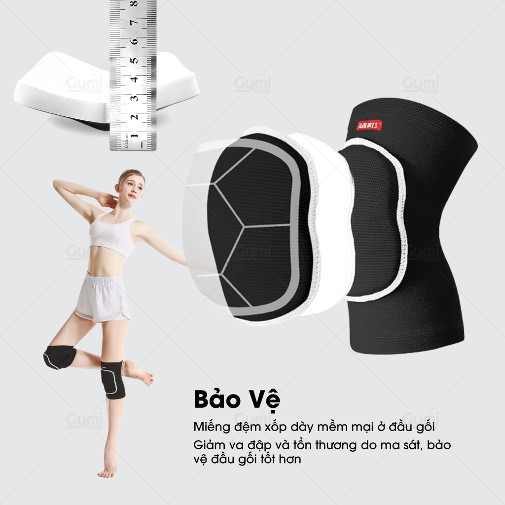 Miếng Đệm Đầu Gối Aolikes A-0210 Cho Nữ - Tập Gym, Yoga, Bóng Đá, Nhảy, Múa, Đạp Xe - AL0210