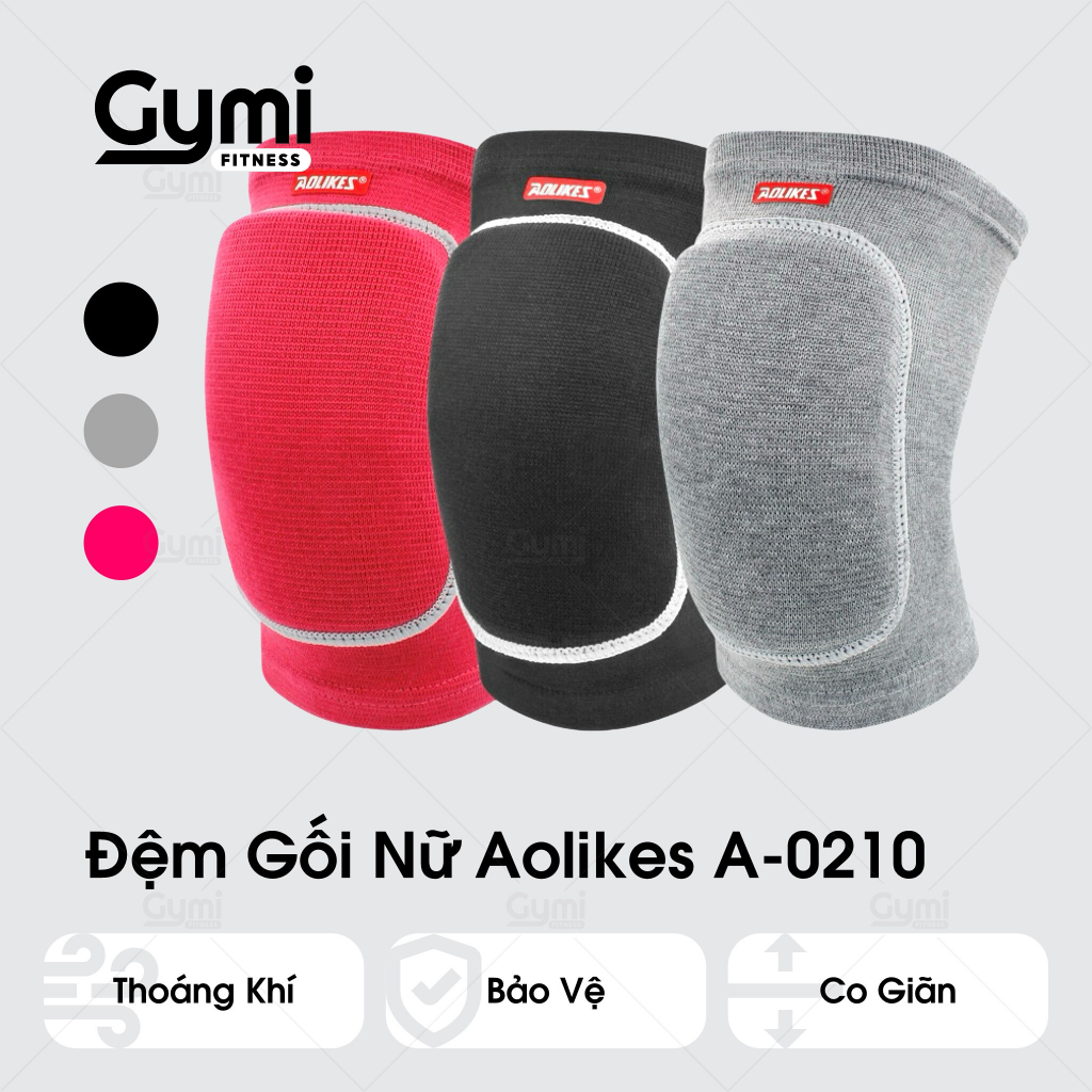 Miếng Đệm Đầu Gối Aolikes A-0210 Cho Nữ - Tập Gym, Yoga, Bóng Đá, Nhảy, Múa, Đạp Xe - AL0210