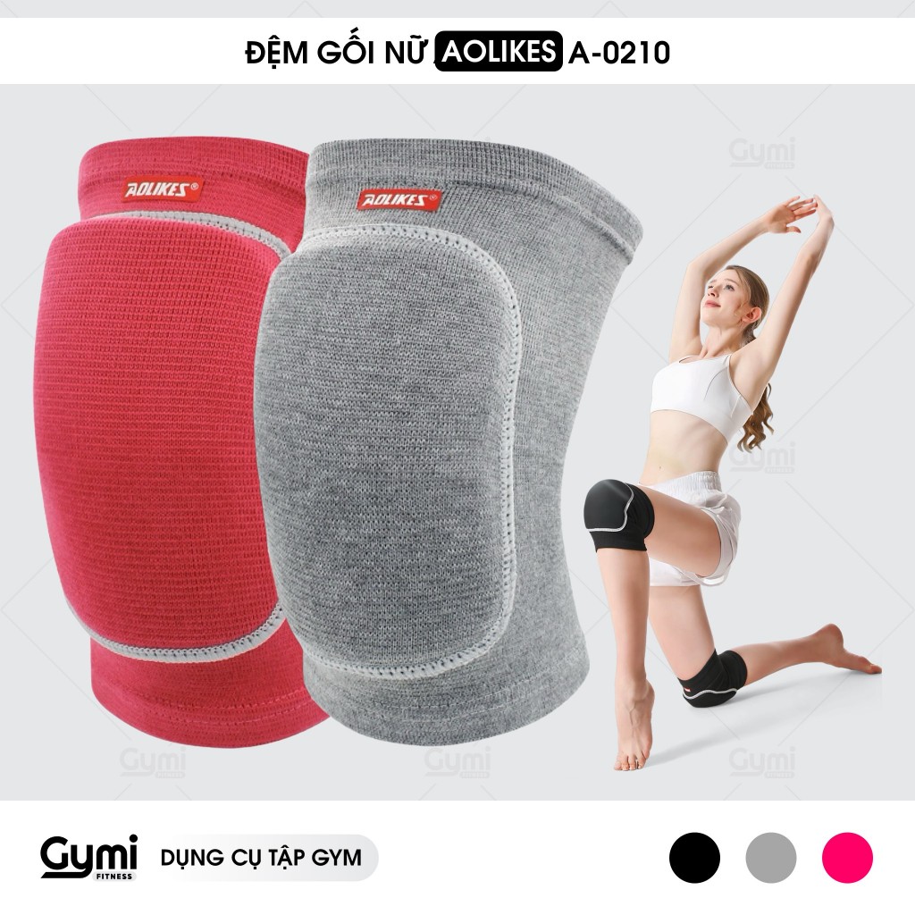 Miếng Đệm Đầu Gối Aolikes A-0210 Cho Nữ - Tập Gym, Yoga, Bóng Đá, Nhảy, Múa, Đạp Xe - AL0210