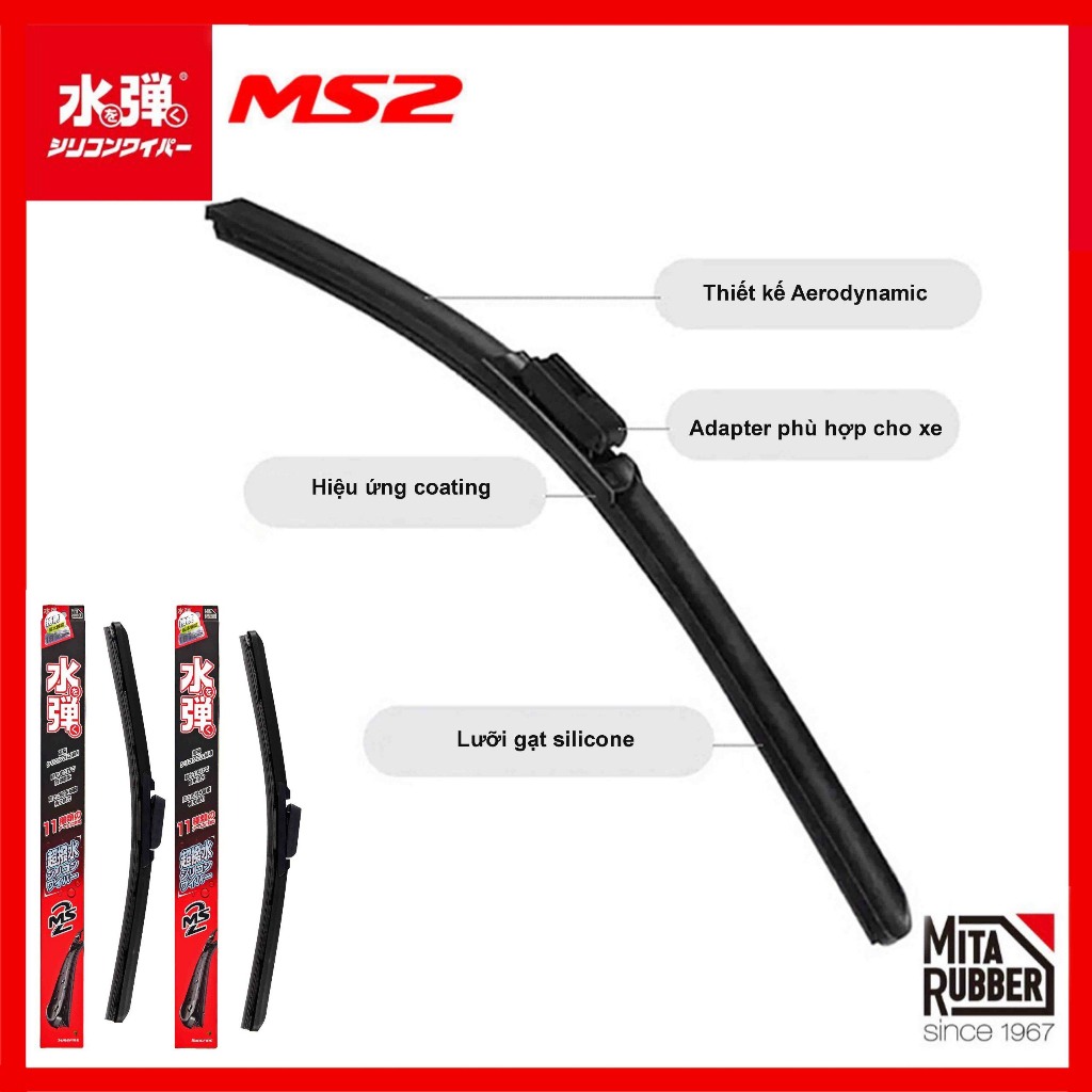 Gạt mưa ô tô MITA MS2 - Gạt mưa Nano chính hãng - Bảo hành 2 năm | BigBuy360 - bigbuy360.vn