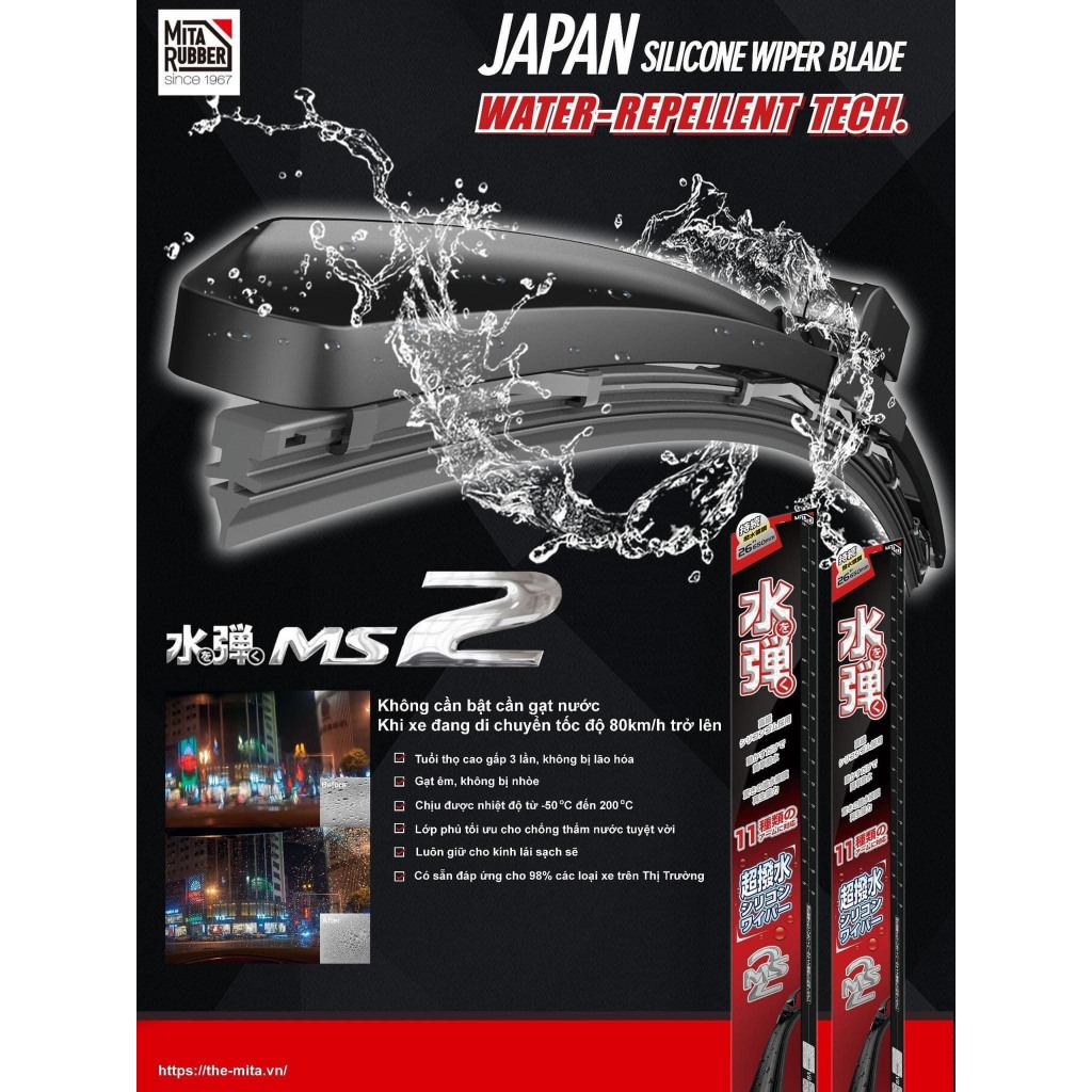 Gạt mưa ô tô MITA MS2 - Gạt mưa Nano chính hãng - Bảo hành 2 năm | BigBuy360 - bigbuy360.vn