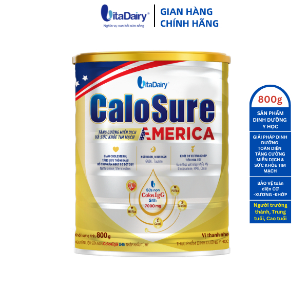 Ảnh Sữa bột Calosure America 800g vị thanh nhẹ - VitaDairy 4
