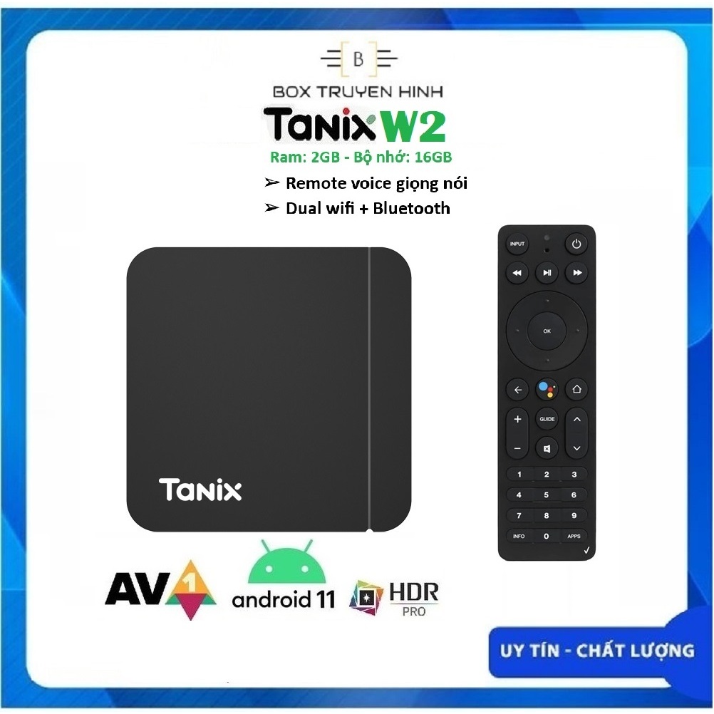 Android TV Box Tanix W2 Remote voice, RAM 2GB, ROM 16GB, Android TV 11 ...