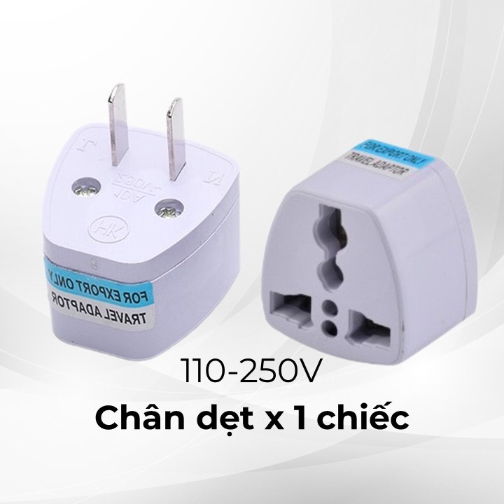 Ổ cắm chuyển đổi 3 chân sang 2 chân, phích cắm chuyển đổi 3 chấu nguồn 220V phù hợp mọi loại đầu cắm. an toàn chịu nhiệt