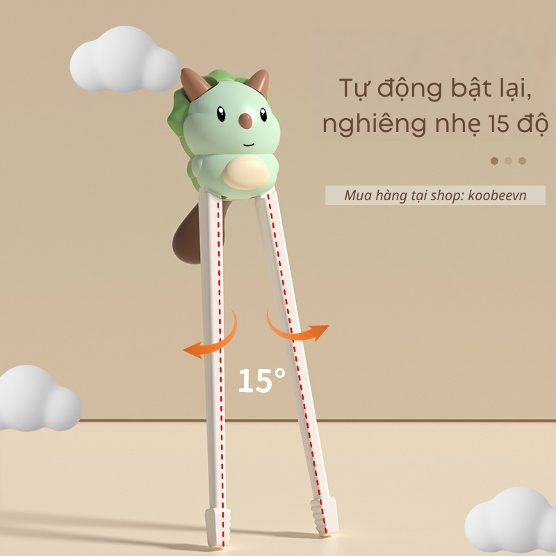 Bộ Thìa Nĩa Đũa Tập Ăn Cho Bé 2–6 Tuổi KOOBEE – Inox 304, Chống Trơn Trượt, Kèm Hộp Đựng Tiện Lợi | 115