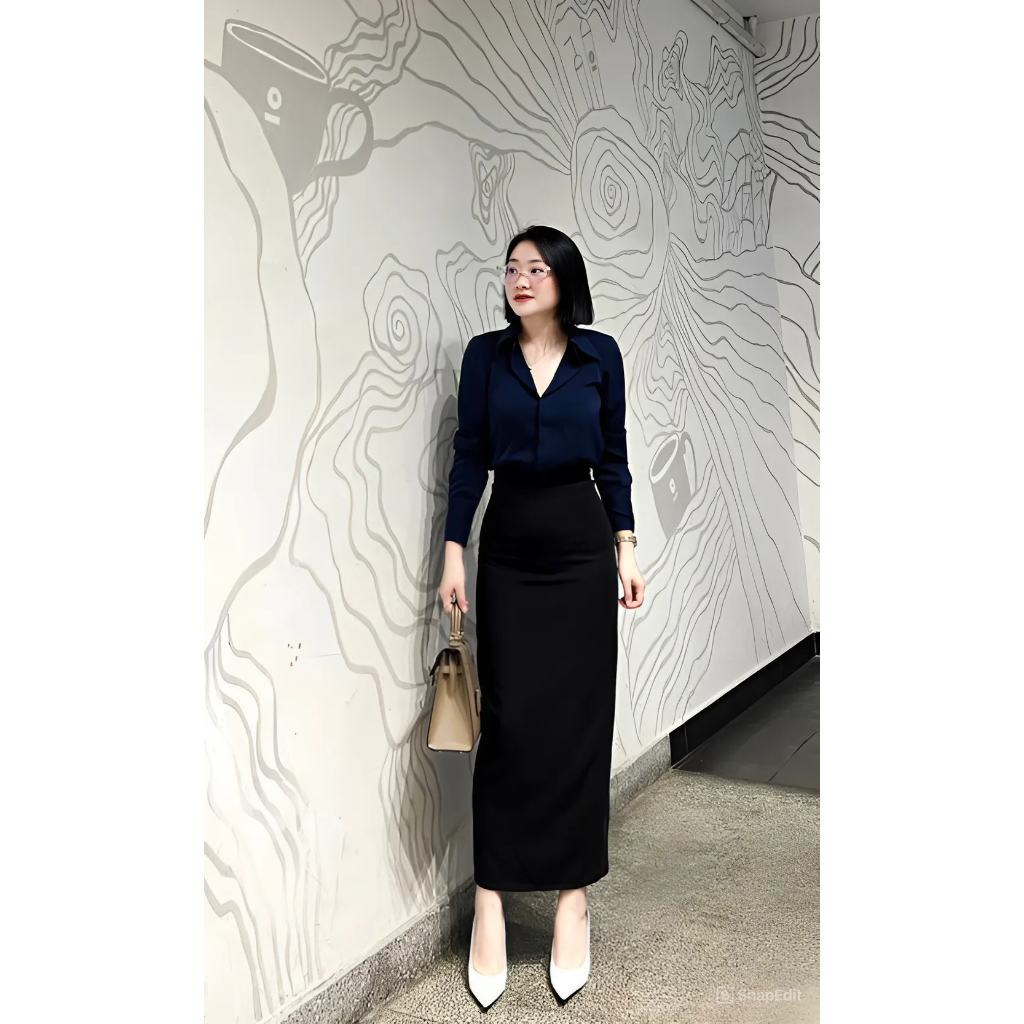Chân Váy Suông Dáng Dài 90cm_SHOPNGOCTRANG19_Chất Liệu Vitex_Sản Phẩm May 1 Lớp.