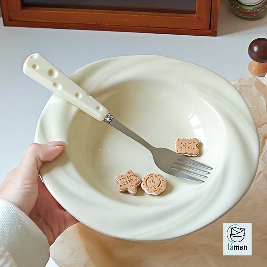 [Bảo Hành Bể Vỡ] Đĩa Sứ Sâu Lòng Phong Cách Châu Âu, Đĩa Tròn Đựng Mỳ Ý Sang Trọng SET006