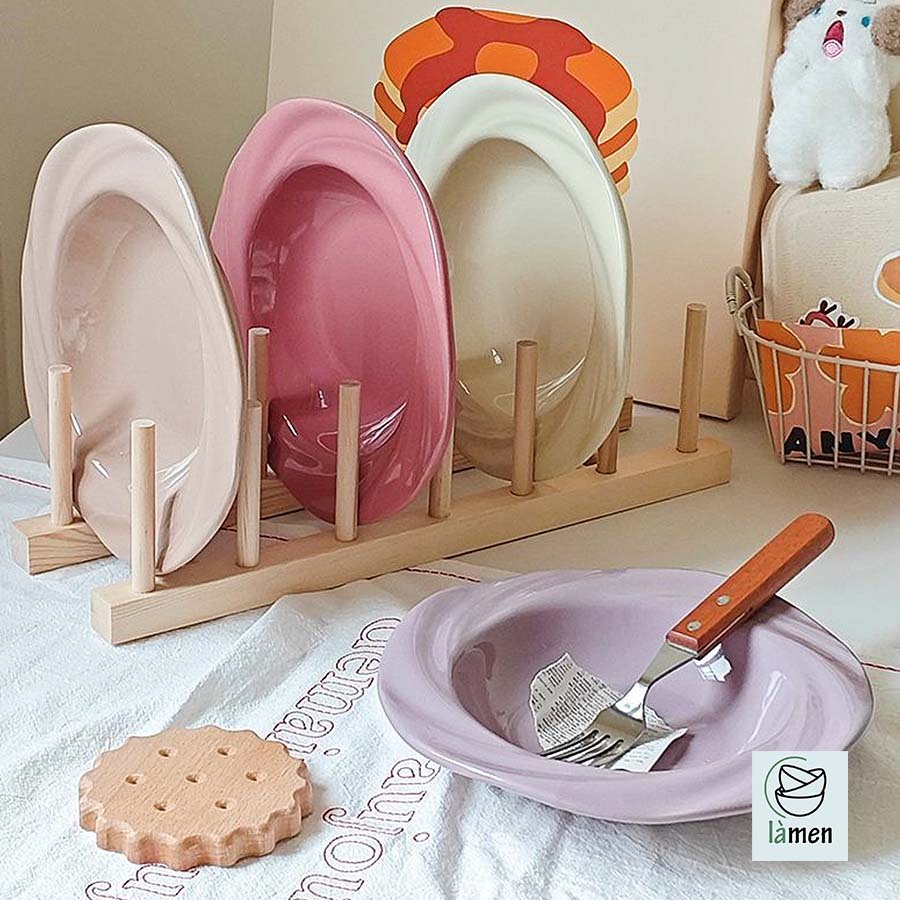 [Bảo Hành Bể Vỡ] Đĩa Sứ Sâu Lòng Phong Cách Châu Âu, Đĩa Tròn Đựng Mỳ Ý Sang Trọng SET006