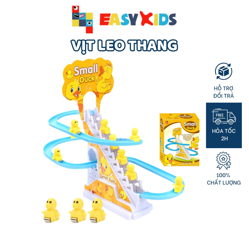Đồ chơi heo Peppa Pig, vịt Little Duck leo cầu thang có đèn và nhạc vui nhộn cho bé