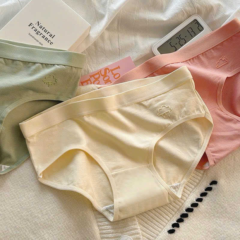 QUẦN LÓT COTTON HOẠ TIẾT IN NỔI 💕 MS2389