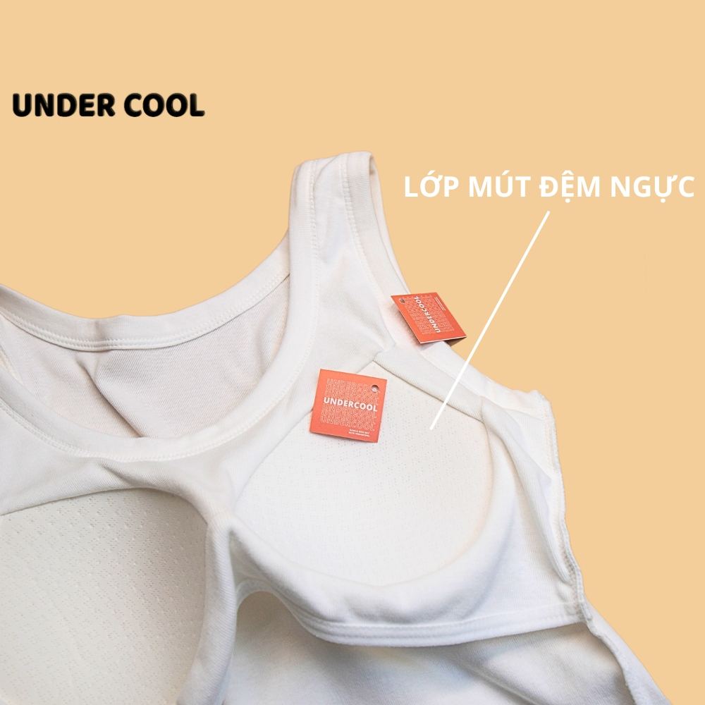 Áo Thun Nữ Ba Lỗ UNDERCOOL Cotton Kèm Mút Đệm Ngực Nhiều Màu Sắc ABL03