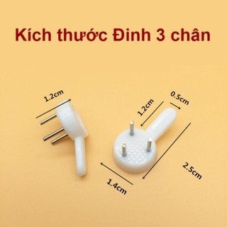 Đinh 3 chân (Combo 100c,1000c) treo ảnh, khung tranh, móc treo đóng tường đa năng chịu lực