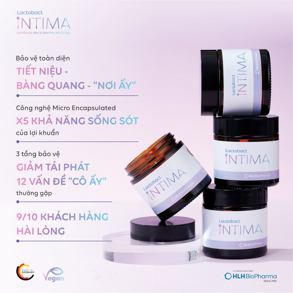 Viên uống men vi sinh phụ nữ Lactobact Intima nhập khẩu chính hãng từ Đức